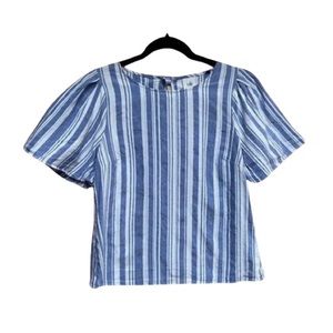 *SALE**** Cabi striped linen blend Wing top size small